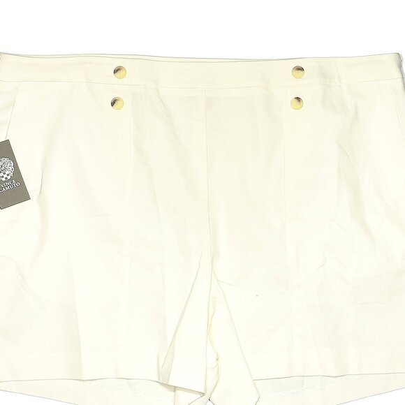 NWT Vince Camuto Ivory Sailor Cotton Blend Hi-Waist Shorts Size 18W MSRP $69 - Picture 2 of 4